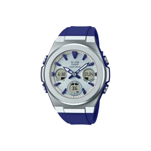 CASIO Малыш G Кварцевый механизм Смольный ремешок Часы Женские Серебристый циферблат MSG S600 2A