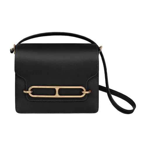 HERMES Roulis Allegretto Кожа Свиной нос Сумка через плечо Сумка на плечо Унисекс Черный