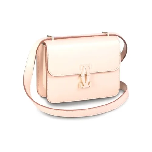 Cartier C De Cartier Collection Телячья кожа Сумка через плечо Сумка на плечо Женская Розовая