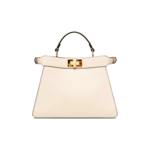 FENDI Peekaboo ISeeU Сумка из коровьей кожи с аккордеонным дизайном Сумка через плечо Сумка через плечо Маленькая женская Розовая