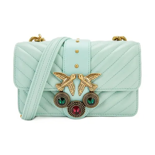 PINKO Quilt Овчина Swallow Сумка Сумка через плечо Женская Мятно-зеленый