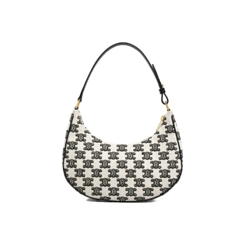 CELINE Сумка из коровьей кожи с одной плечевой подмышечной сумкой женская черная