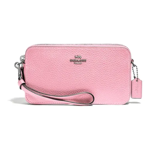 COACH Коровья кожа Клатч Кошелек Женские Розовая кожаная