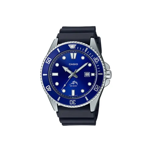 CASIO YOUTH Collection Tuna Кварцевый механизм Смольный ремешок Часы Мужские Циферблат Синий