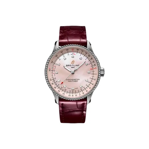 Breitling Автоматический Механический Movement Женские Часы из коллекции Aviation Chronograph, 35 мм, Жемчужная раковина, Цвет
