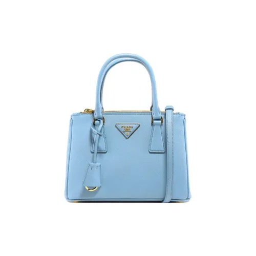 PRADA Сумка через плечо из коровьей кожи мини-сумка унисекс синего цвета