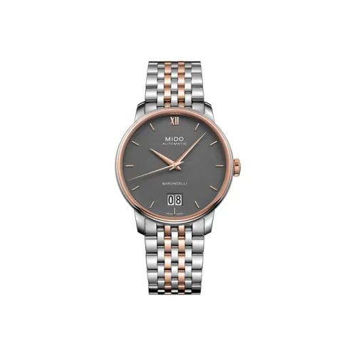 MIDO Baroncelli Автоматический Механический Механизм Мужские Часы Часы 40 мм Серый Циферблат