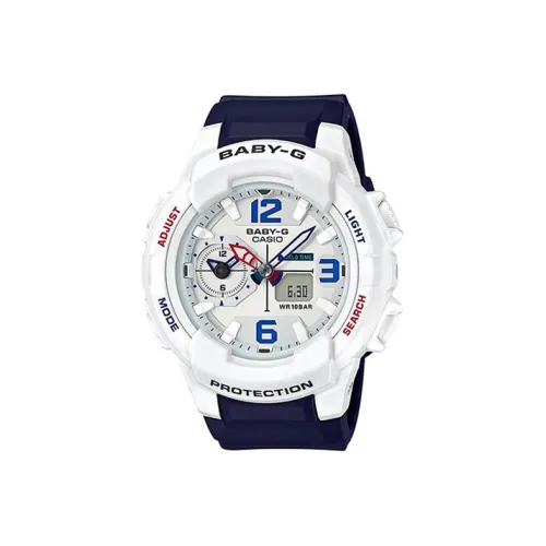 Casio Baby G Кварцевый механизм Смольный ремешок Часы Женские Белый циферблат