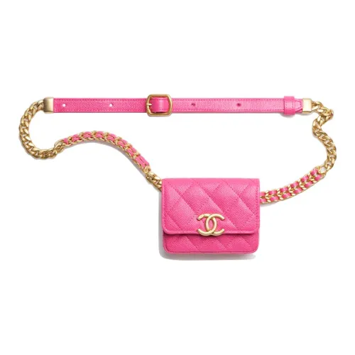 CHANEL Телячья кожа Бананка Женская Розовая