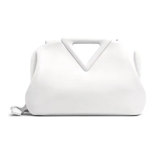 Bottega Veneta POINT Телячья кожа Сумка через плечо Сумка среднего размера Женская Белая