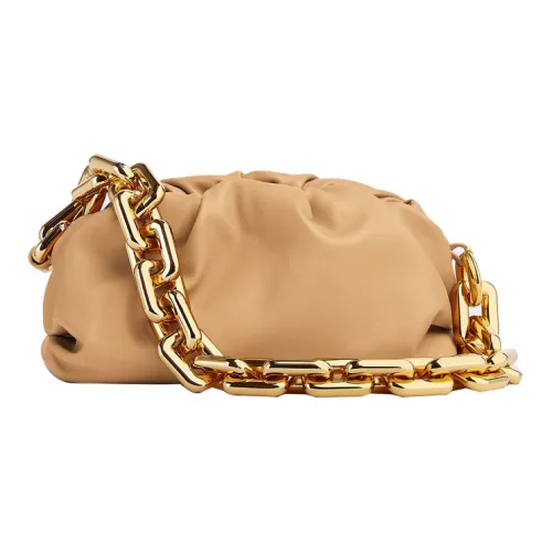 Bottega Veneta Телячья кожа Сумка через плечо Сумка Клатч Стандартный Женский Миндаль