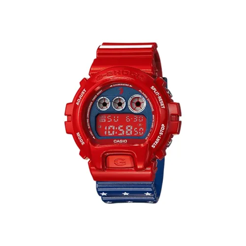 CASIO серия SQUAD коллекция SHOCK электронный механизм смола ремешок мужские часы красный циферблат