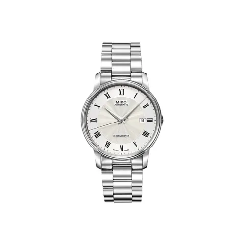 Mido Baroncelli Автоматический Механический Механизм Мужские Часы Часы 39 мм Серебристый Циферблат Ремешок из Нержавеющей Стали