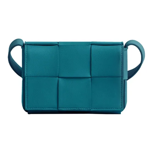Bottega Veneta Cassette Овечья шкура Сумка через плечо Мини Женские Бирюзовый