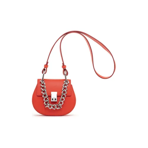 JESSIE JANE Кожа Сумка через плечо Сумка на плечо Мини Унисекс Пламя Красный