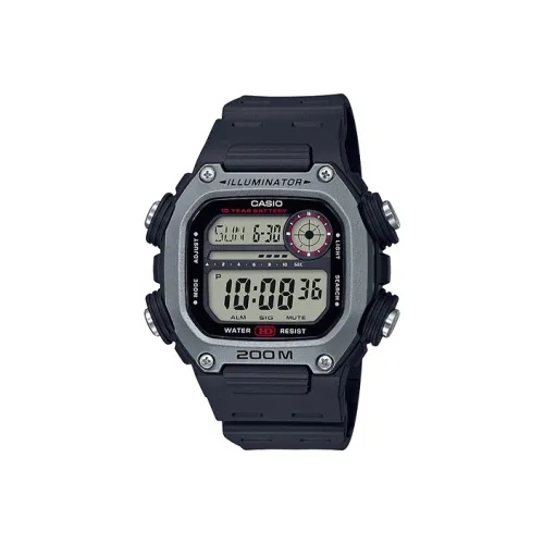 CASIO SQUAD Series Кварцевый механизм Часы Мужские Черный циферблат