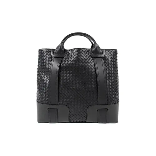 Bottega Veneta Lambskin Tote Bag Shopping Bag Briefcase Men's Black