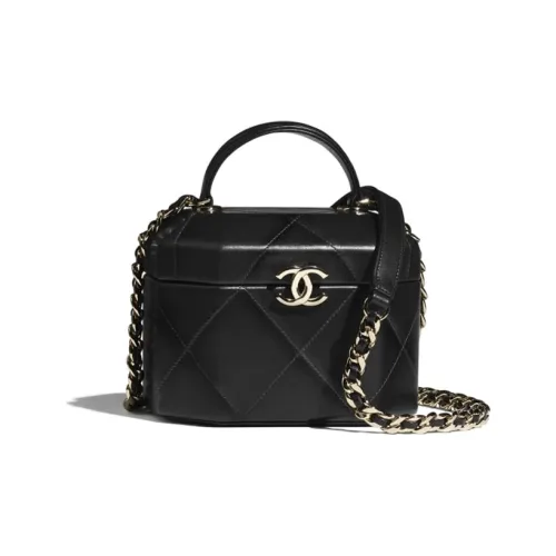 CHANEL Lambskin One Shoulder Crossbody Косметичка Маленькая Женская Черная