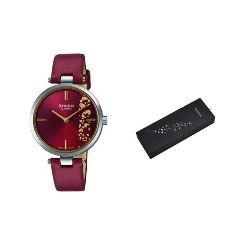 CASIO SHEEN Collection Кварцевый механизм Часы Женские Красный Циферблат SHE C100L 4AUPFJD