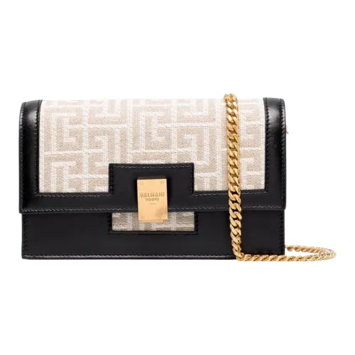 BALMAIN Жаккард Сумка через плечо Сумка на плечо Женская Черный Белый