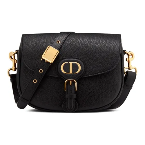 DIOR Сумка через плечо из коровьей кожи среднего размера женская черная