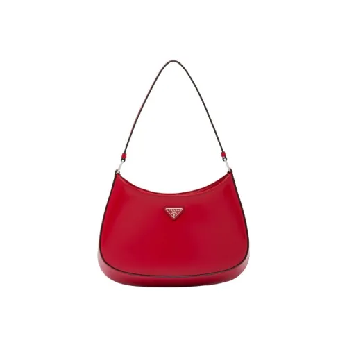 PRADA Cleo Кожа Портативный Crossbody Сумка Сумка через плечо Женская Алый