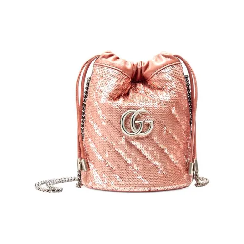 GUCCI Marmont Клатч с заплатанной вышивкой и шелковой вставкой из кожи сумка через плечо мини женский светло-розовый