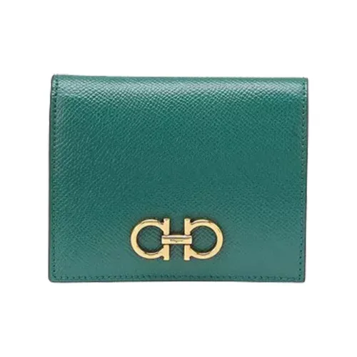 FERRAGAMO GANCINI Кожа Кошелек Унисекс Зеленый