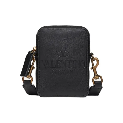 Valentino Кожа Сумка через плечо Сумка на плечо Мужская Черная
