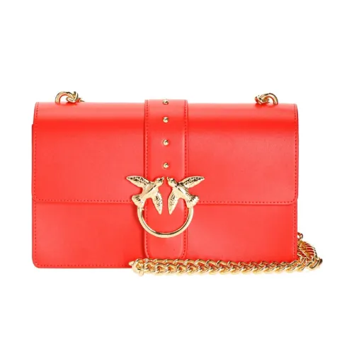PINKO SIMPLY Коровья кожа Swallow Сумка Сумка через плечо Мини Женская Китайский Красный