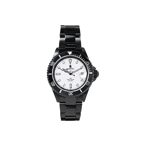 A BATHING APE Bape Watch Monkey Head Collection Кварцевый механизм Металлический ремешок Часы Унисекс Белый циферблат