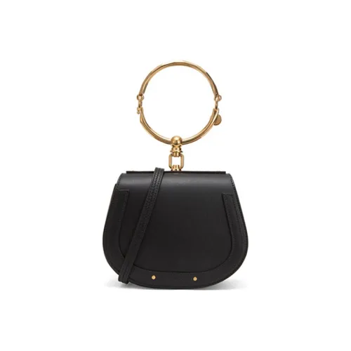 Chloe Chloé сумки Коровья кожа Одно плечо Сумка Маленькая Женская Черная