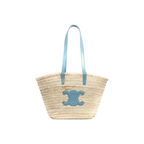 CELINE Triomphe Коровья кожа Тоут Сумка Сумка для покупок Сумка Женская Синий