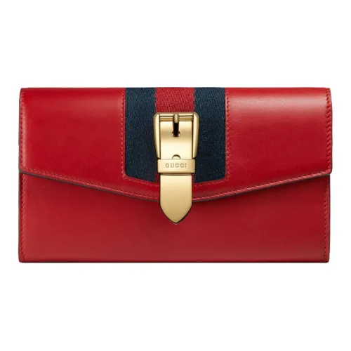 GUCCI Sylvie Кожа Кошелек Женские Красный