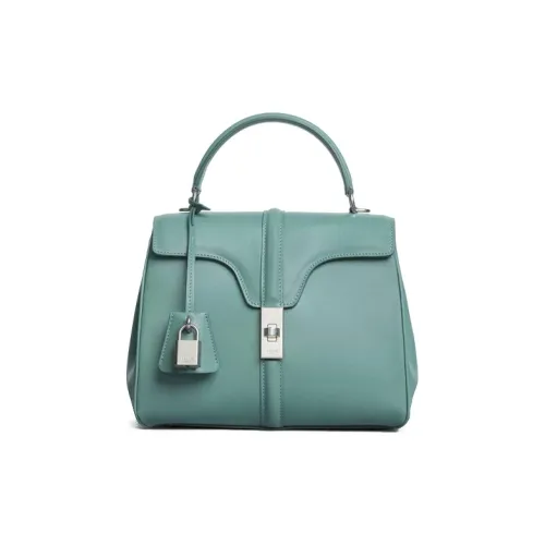 CELINE 16 Grained Телячья кожа Сумка Маленькая Сумка Женская Цвет Селадон