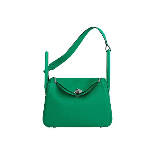 HERMES Lindy Clemence Коровья кожа Сумка через плечо Женская 6W Menthe Мятно-зеленый