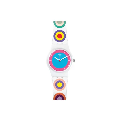 SWATCH ORIGINALS Collection Кварцевый механизм Женские часы 25 мм Синий циферблат Пластиковый корпус Часы Силиконовый ремешок