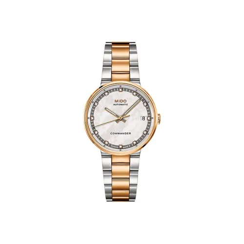 MIDO Commander Автоматический Механический Механизм Женские Часы 33 мм Белый Циферблат