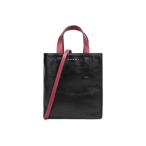 MARNI Кожа Портативный Crossbody Сумка через плечо Обычная Женская Черная Серый Многоцветная