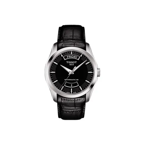 TISSOT Kutu Collection Автоматический Механический Механизм Мужские Часы Часы 39 мм Черный Циферблат T035,407.16,051.02 Черный