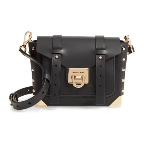 MICHAEL KORS Manhattan Коровья кожа Почтовая сумка Сумка через плечо Маленькая женская Черная