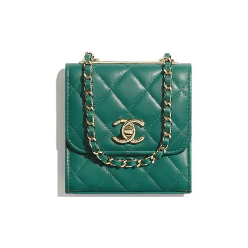 CHANEL Trendy cc Sheepskin Crossbody Bag Small Women's Green CHANEL Trendy cc Овчина Сумка через плечо Маленькая Женская Зеленая