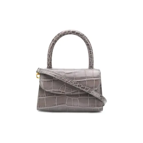 By Far Mini Croco Натуральная кожа Сумка на одно плечо Стандартная Женская Темно-серый