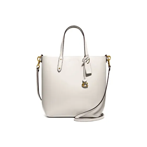COACH Central Коровья кожа Тоут Сумка Сумка для покупок Сумка через плечо Сумка среднего размера Женская Белая