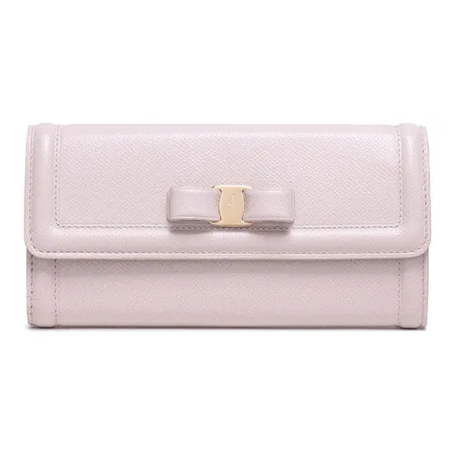 FERRAGAMO Кошелек из коровьей кожи женский светло-розовый красный