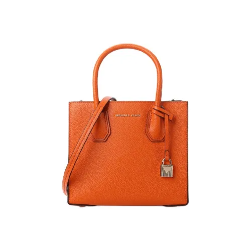 MICHAEL KORS Mercer Коровья кожа Аккордеонная сумка для ежедневного использования Сумка через плечо Маленькая женская Теплый оранжевый