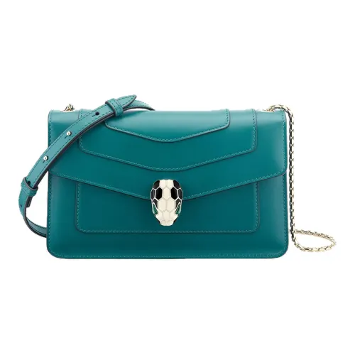 BVLGARI Serpenti Forever Телячья кожа Сумка через плечо Унисекс Глубокий яшма