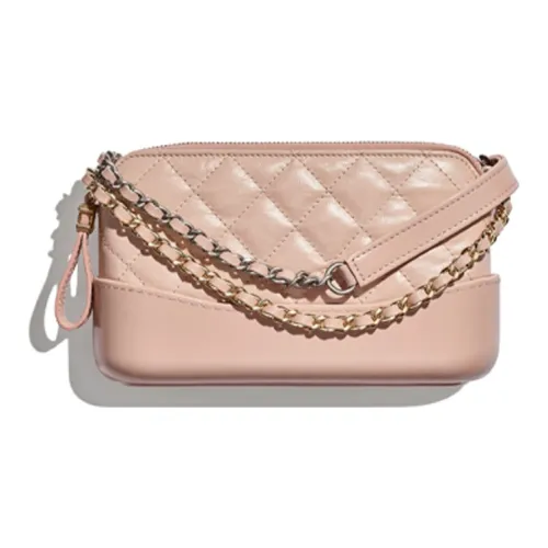 CHANEL Gabrielle Телячья кожа Сумка через плечо Мини Женская Светло-розовая Красная Золотая Серебряная