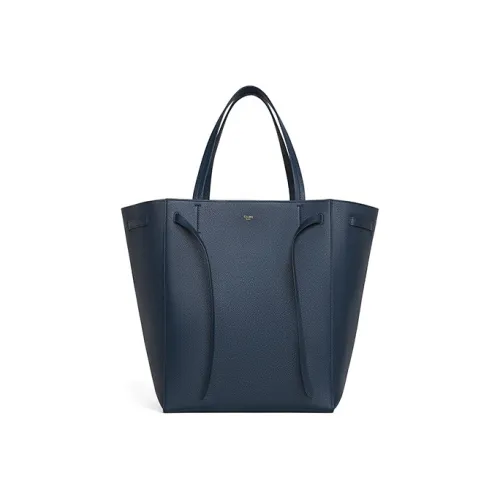 CELINE Коровья кожа крупнозернистая Сумка-тоут Плечо Сумка Средний размер Женская Морской синий