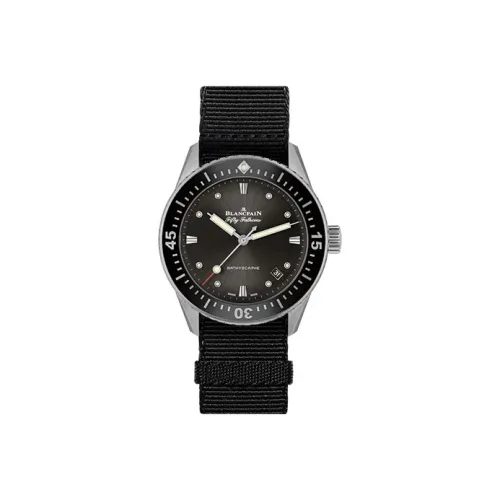BLANCPAIN Автоматический Механический Часы Мужские FIFTY FATHOMS 38 мм Черные
